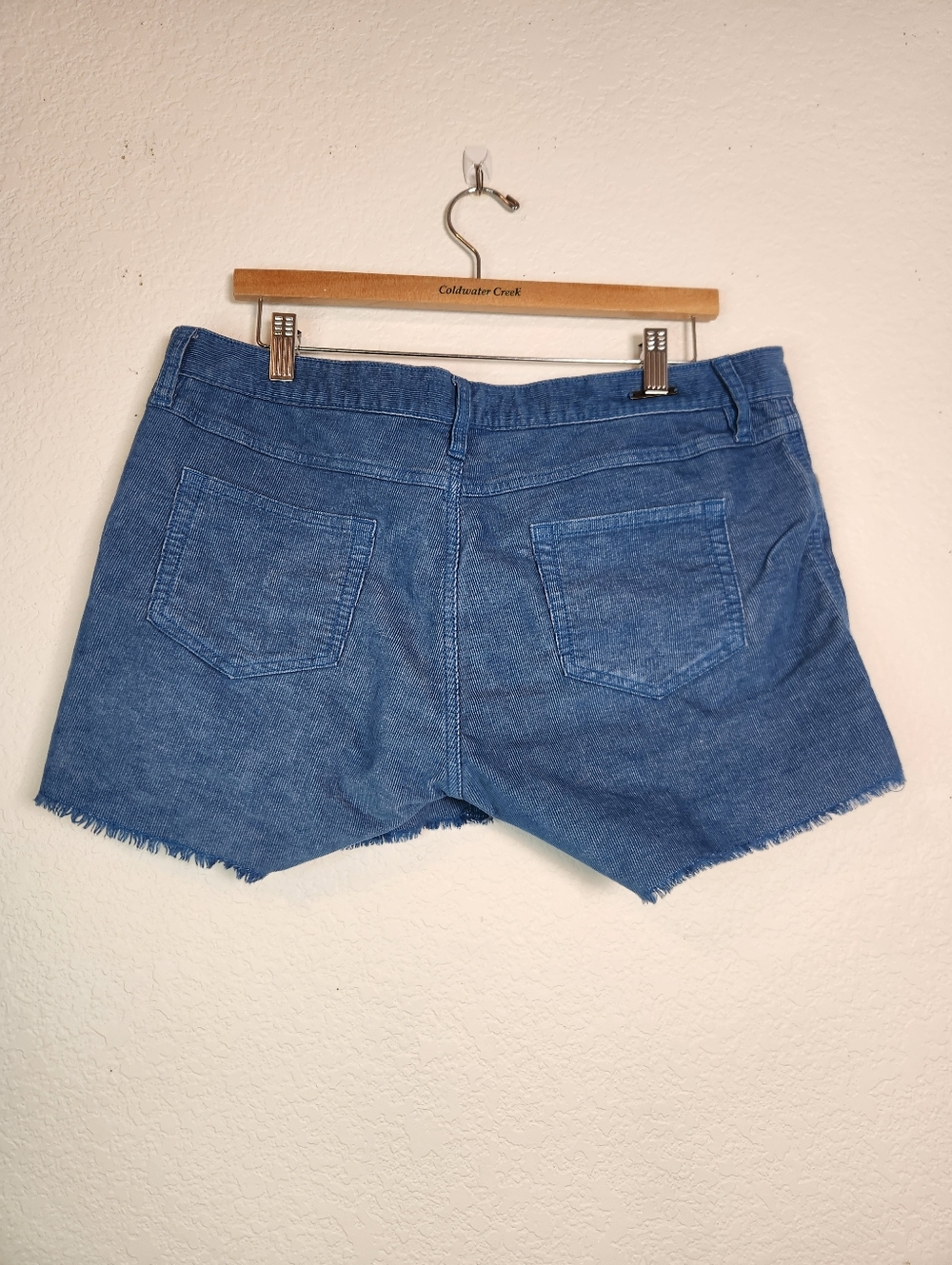 Carve Designs Oahu Blue Green Corduroy Organic Cotton Blend Shorts, Size 10 - Picture 2 of 6